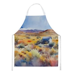 Nevada Sagebrush in Watercolor Apron Cooking Kitchen Server Baking Crafts Gardening for Adult Women Men, Unisex, Large, Multicolor