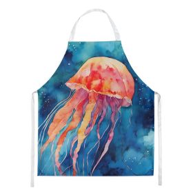 Jellyfish Apron Cooking Kitchen Server Baking Crafts Gardening for Adult Women Men, Unisex, Large, Multicolor